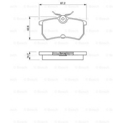 stabdžių trinkelių rinkinys, diskinis stabdys
                                BOSCH                                       