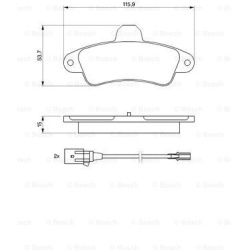 stabdžių trinkelių rinkinys, diskinis stabdys
                                BOSCH                                       