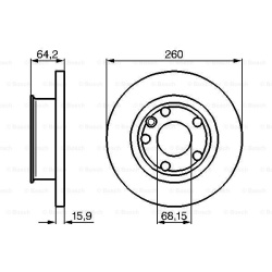 stabdžių diskas (1vnt)
                                BOSCH                                                0986478547, BOS