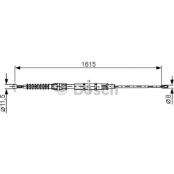 trosas, stovėjimo stabdys
                                BOSCH                                                1987482328, B