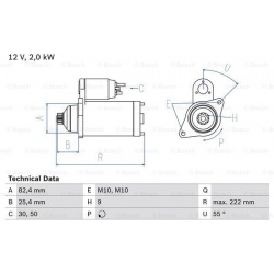 Starteris
                                BOSCH                                                0986022820, BOSCH, 0986022820,
