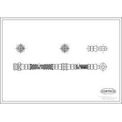 stabdžių žarnelė
                                CORTECO                                                19032927, CORTECO