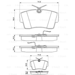 stabdžių trinkelių rinkinys, diskinis stabdys
                                BOSCH                                       