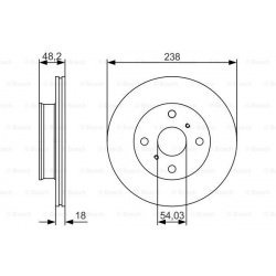 stabdžių diskas (1vnt)
                                BOSCH                                                0986479R75, BOS