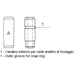vožtuvų kreiptuvai Standard
                                METELLI                                                01-2499,