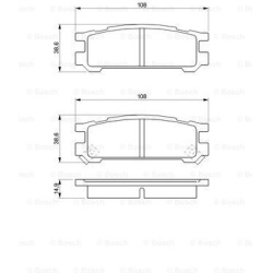 stabdžių trinkelių rinkinys, diskinis stabdys
                                BOSCH                                       