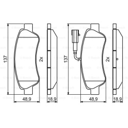 stabdžių trinkelių rinkinys, diskinis stabdys
                                BOSCH                                       