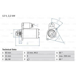 Starteris
                                BOSCH                                                0986017480, BOSCH, 0986017480,