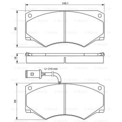 stabdžių trinkelių rinkinys, diskinis stabdys
                                BOSCH                                       