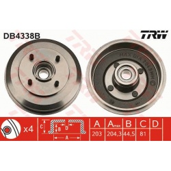 stabdžių būgnas
                                TRW                                                DB4338B, TRW, DB4338B, 