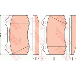stabdžių trinkelių rinkinys, diskinis stabdys
                                TRW                                         