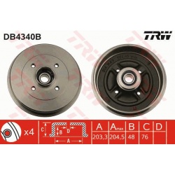 stabdžių būgnas
                                TRW                                                DB4340B, TRW, DB4340B, 