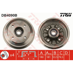 stabdžių būgnas
                                TRW                                                DB4090B, TRW, DB4090B, 