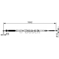 trosas, stovėjimo stabdys
                                BOSCH                                                1987477974, B