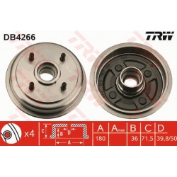 stabdžių būgnas
                                TRW                                                DB4266, TRW, DB4266, au