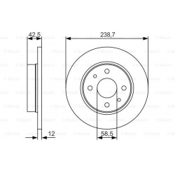 stabdžių diskas (1vnt)
                                BOSCH                                                0986479R61, BOS