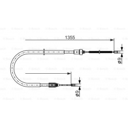 trosas, stovėjimo stabdys
                                BOSCH                                                1987477644, B