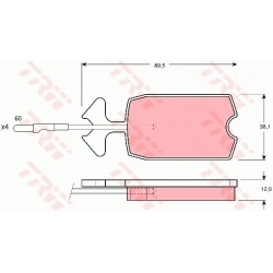 stabdžių trinkelių rinkinys, diskinis stabdys
                                TRW                                         