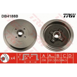 stabdžių būgnas
                                TRW                                                DB4188B, TRW, DB4188B, 