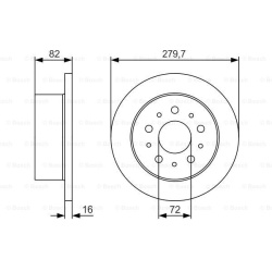 stabdžių diskas (1vnt)
                                BOSCH                                                0986479S73, BOS
