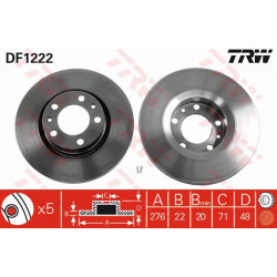 stabdžių diskas (1vnt)
                                TRW                                                DF1222, TRW, DF12