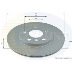 stabdžių diskas (1vnt) COATED
COMLINE ADC178