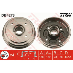 stabdžių būgnas
                                TRW                                                DB4273, TRW, DB4273, au