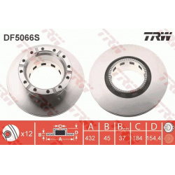Stabdžių diskas TRW SINGLE
                                                DF5066S, TRW, DF5066S, auto detalė