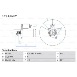Starteris
                                BOSCH                                                0986010040, BOSCH, 0986010040,