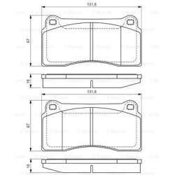 stabdžių trinkelių rinkinys, diskinis stabdys
                                BOSCH                                       
