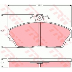 stabdžių trinkelių rinkinys, diskinis stabdys
                                TRW                                         