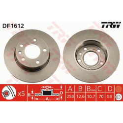 stabdžių diskas (1vnt)
                                TRW                                                DF1612, TRW, DF16