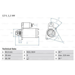 Starteris
                                BOSCH                                                0986016380, BOSCH, 0986016380,