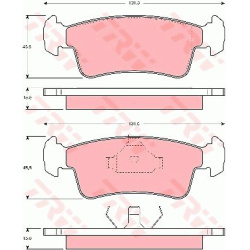 stabdžių trinkelių rinkinys, diskinis stabdys
                                TRW                                         