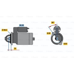Starteris
                                BOSCH                                                0986011671, BOSCH, 0986011671,