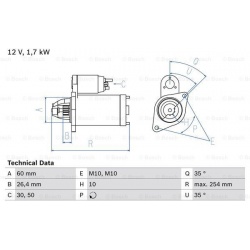 Starteris
                                BOSCH                                                0986021330, BOSCH, 0986021330,