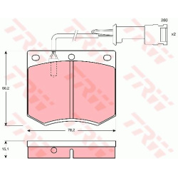 stabdžių trinkelių rinkinys, diskinis stabdys
                                TRW                                         