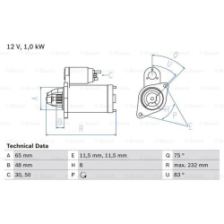 Starteris
                                BOSCH                                                0986023470, BOSCH, 0986023470,