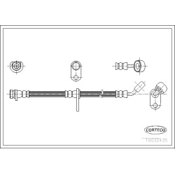 stabdžių žarnelė
                                CORTECO                                                19032435, CORTECO