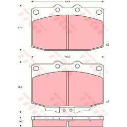stabdžių trinkelių rinkinys, diskinis stabdys
TRW