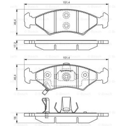 stabdžių trinkelių rinkinys, diskinis stabdys
                                BOSCH                                       