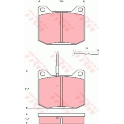 stabdžių trinkelių rinkinys, diskinis stabdys
                                TRW                                         