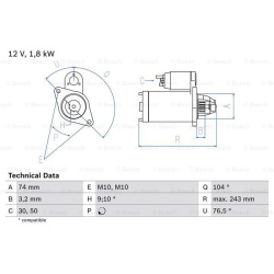 Starteris
                                BOSCH                                                0986018680, BOSCH, 0986018680,