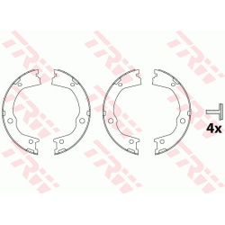 stabdžių trinkelių komplektas, stovėjimo stabdis
                                TRW                                     