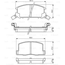 stabdžių trinkelių rinkinys, diskinis stabdys
                                BOSCH                                       