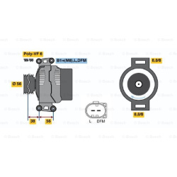 kintamosios srovės generatorius
                                BOSCH                                                0986046