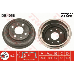 stabdžių būgnas
                                TRW                                                DB4058, TRW, DB4058, au