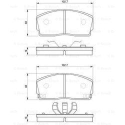 stabdžių trinkelių rinkinys, diskinis stabdys
                                BOSCH                                       