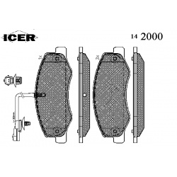 Stabdžių kaladėlės galinės
                                ICER                                                142000, I