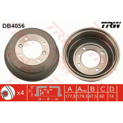 stabdžių būgnas
TRW DB4056, TRW, DB4056, au